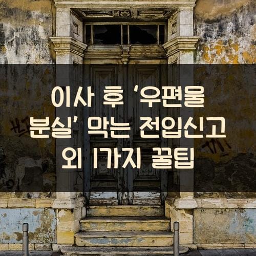 이사 후 ‘우편물 분실’ 막는 전입신고 외 1가지 꿀팁