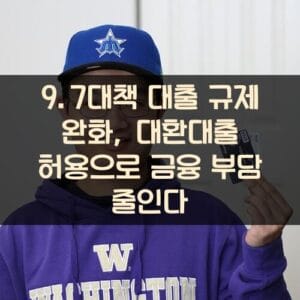 9.7대책 대출 규제 완화, 대환대출 허용으로 금융 부담 줄인다