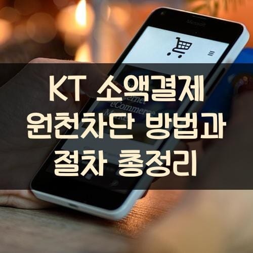 KT 소액결제 원천차단 방법과 절차 총정리