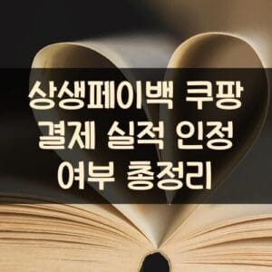 상생페이백 쿠팡 결제 실적 인정 여부 총정리