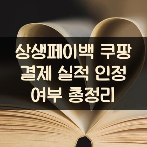 상생페이백 쿠팡 결제 실적 인정 여부 총정리