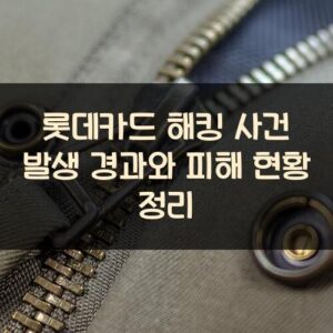 롯데카드 해킹 사건 발생 경과와 피해 현황 정리