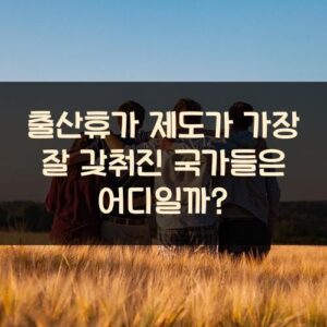 출산휴가 제도가 가장 잘 갖춰진 국가들은 어디일까?