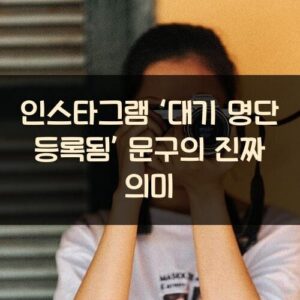 인스타그램 ‘대기 명단 등록됨’ 문구의 진짜 의미