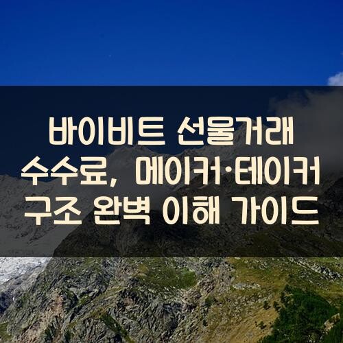 바이비트 선물거래 수수료, 메이커·테이커 구조 완벽 이해 가이드