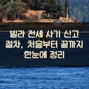 빌라 전세 사기 신고 절차, 처음부터 끝까지 한눈에 정리
