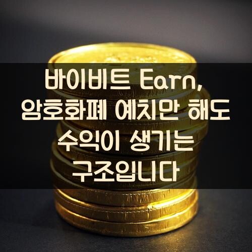 바이비트 Earn, 암호화폐 예치만 해도 수익이 생기는 구조입니다