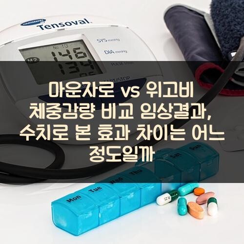 마운자로 vs 위고비 체중감량 비교 임상결과, 수치로 본 효과 차이는 어느 정도일까?