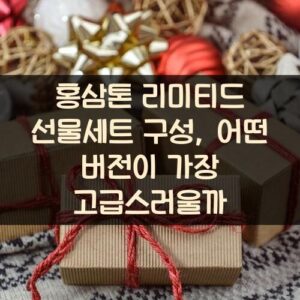 홍삼톤 리미티드 선물세트 구성, 어떤 버전이 가장 고급스러울까?