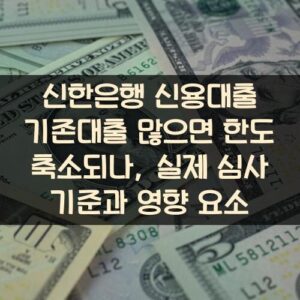 신한은행 신용대출 기존대출 많으면 한도 축소되나, 실제 심사 기준과 영향 요소