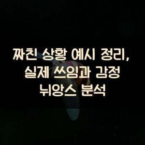 짜친 상황 예시 정리, 실제 쓰임과 감정 뉘앙스 분석